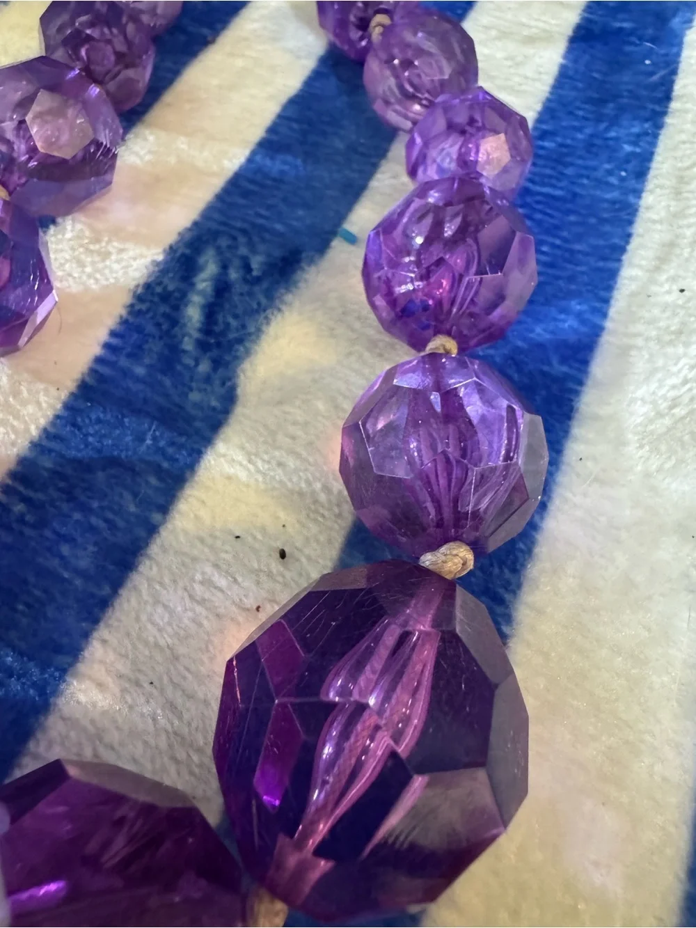 Purple Faceted Bead Necklace - Women's Jewelry